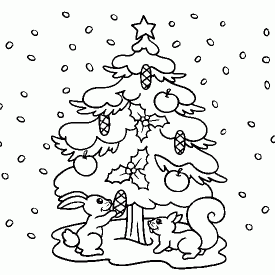 albero di natale disegno da colorare