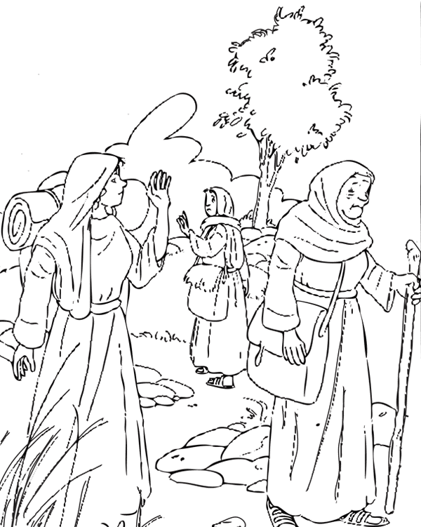 Preschool Coloring Pages Ruth And Naomi Coloring Pages
